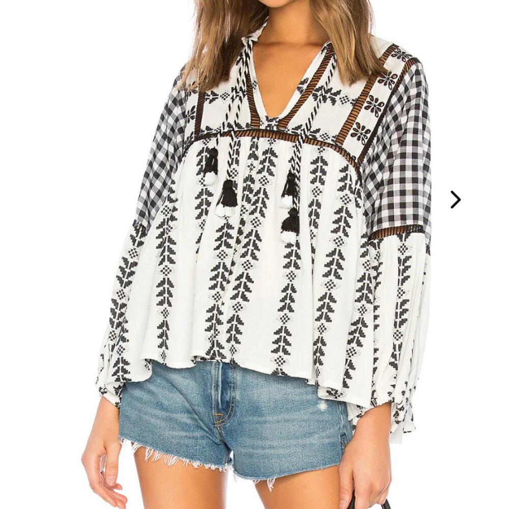 Dodo Bar Or Miguel Top – Black & White – Size S - Picture 2 of 10